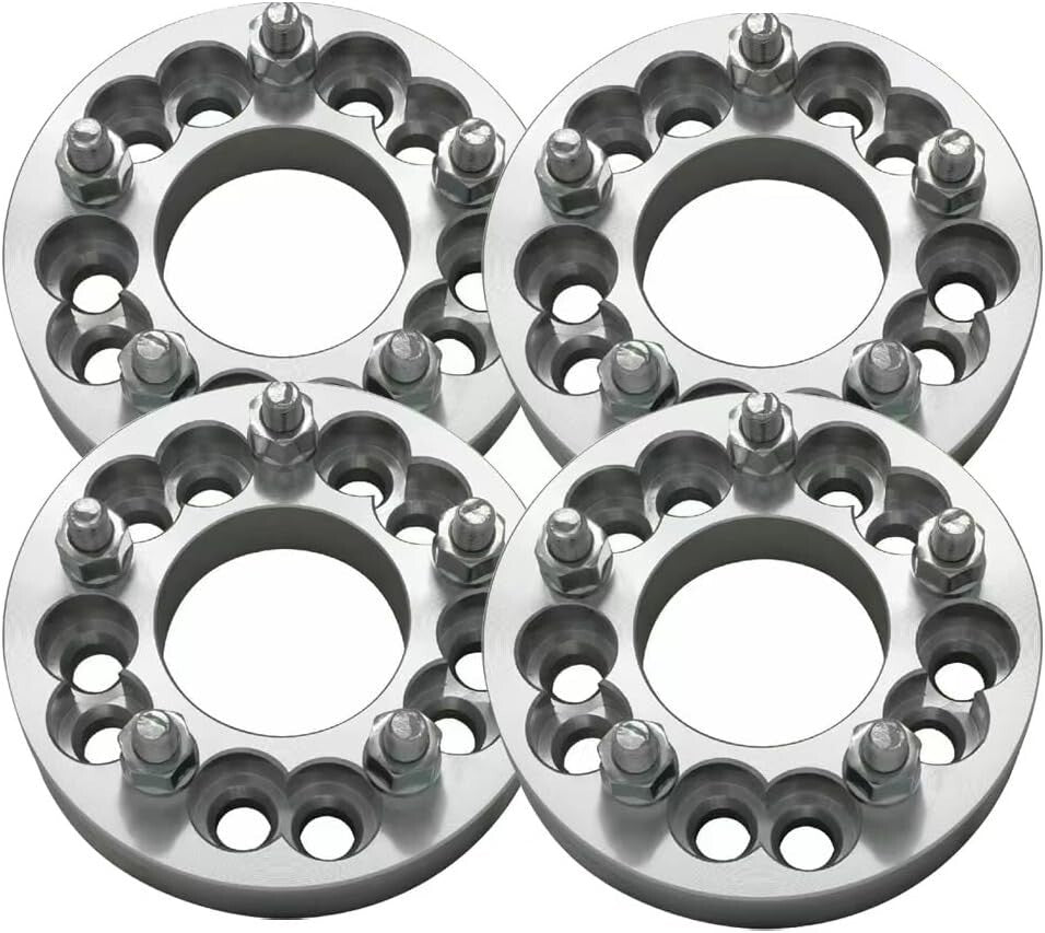 5x135 or 5x5 to 5x5.5 Wheel Spacers Adapters 1.5" 12x1.5 Stud Dual Drilled