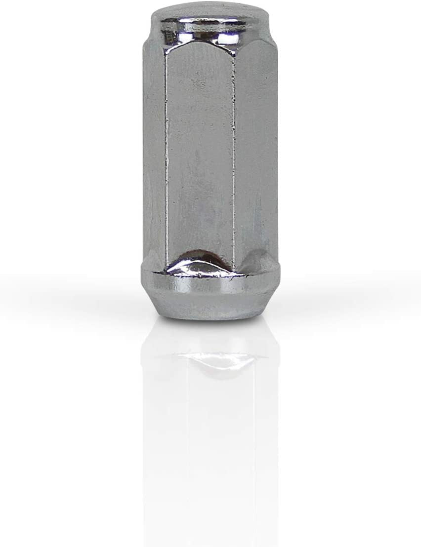 9/16-18 Chrome Bulge Acorn Lug Nuts 2" Tall Fits Ford Chevy Dodge Ram Trucks 1x