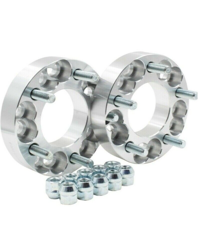 5x135 or 5x5 to 5x4.75 Wheel Spacers Adapters 1.5" inch 12x1.5 Dual Drilled 2x