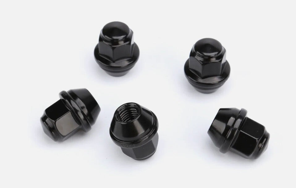 5x OEM Black Factory Style Lug Nuts Fits Ford Lincoln 12x1.5 Fusion Focus Escape