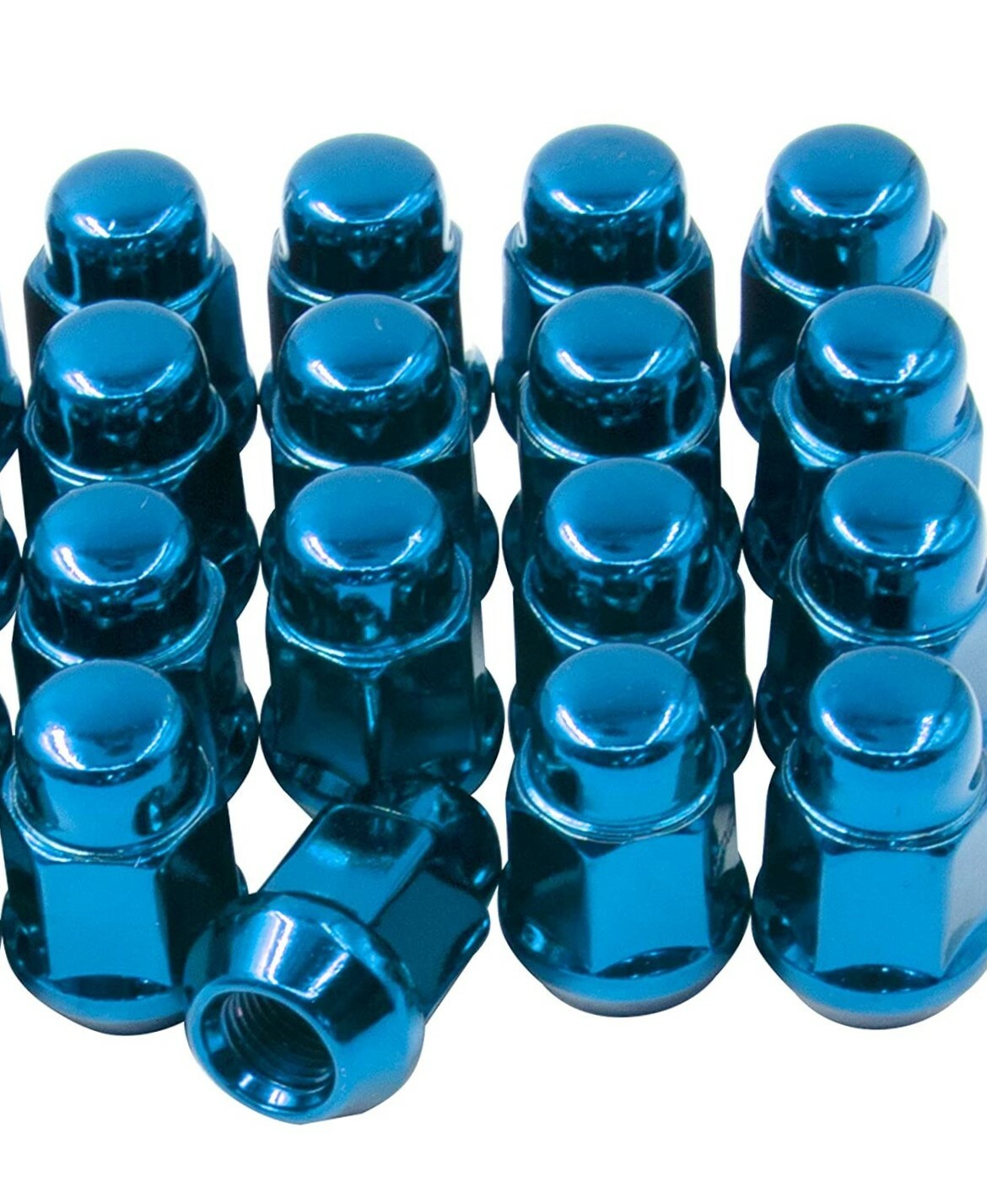 Blue Bulge Acorn Lug Nuts 1.38" Fits Kia Rio Spectra Hyundai Accent 12x1.5