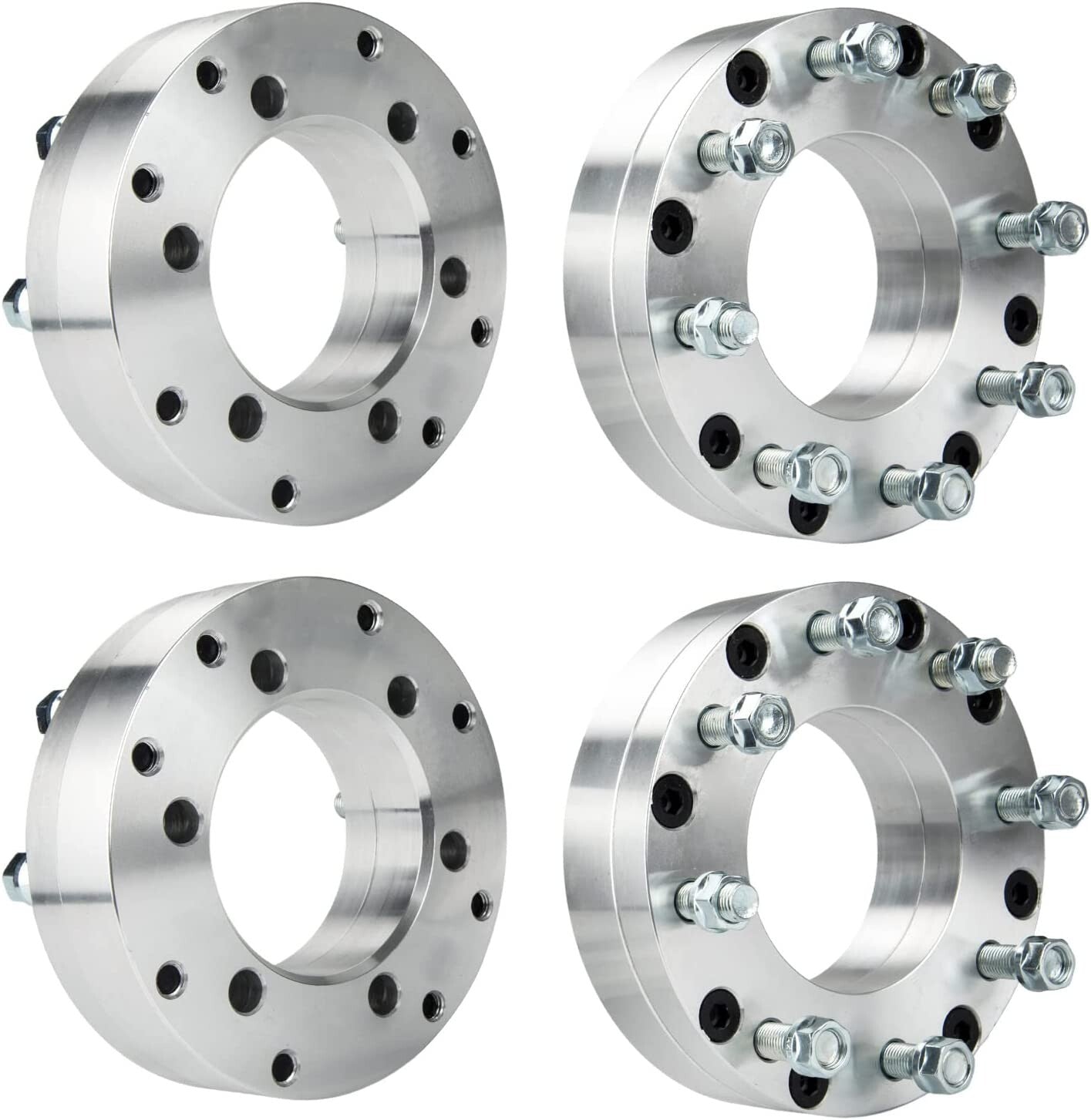 4x 6x5.5 to 8x6.5 Wheel Adapters 2" Inch Put Chevy GMC 2500 3500 Wheels on 1500