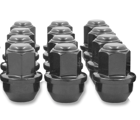 Fits Ford F-150 2015-2024 OEM Replacement Solid Black Lug Nuts 14x1.5 | 12x