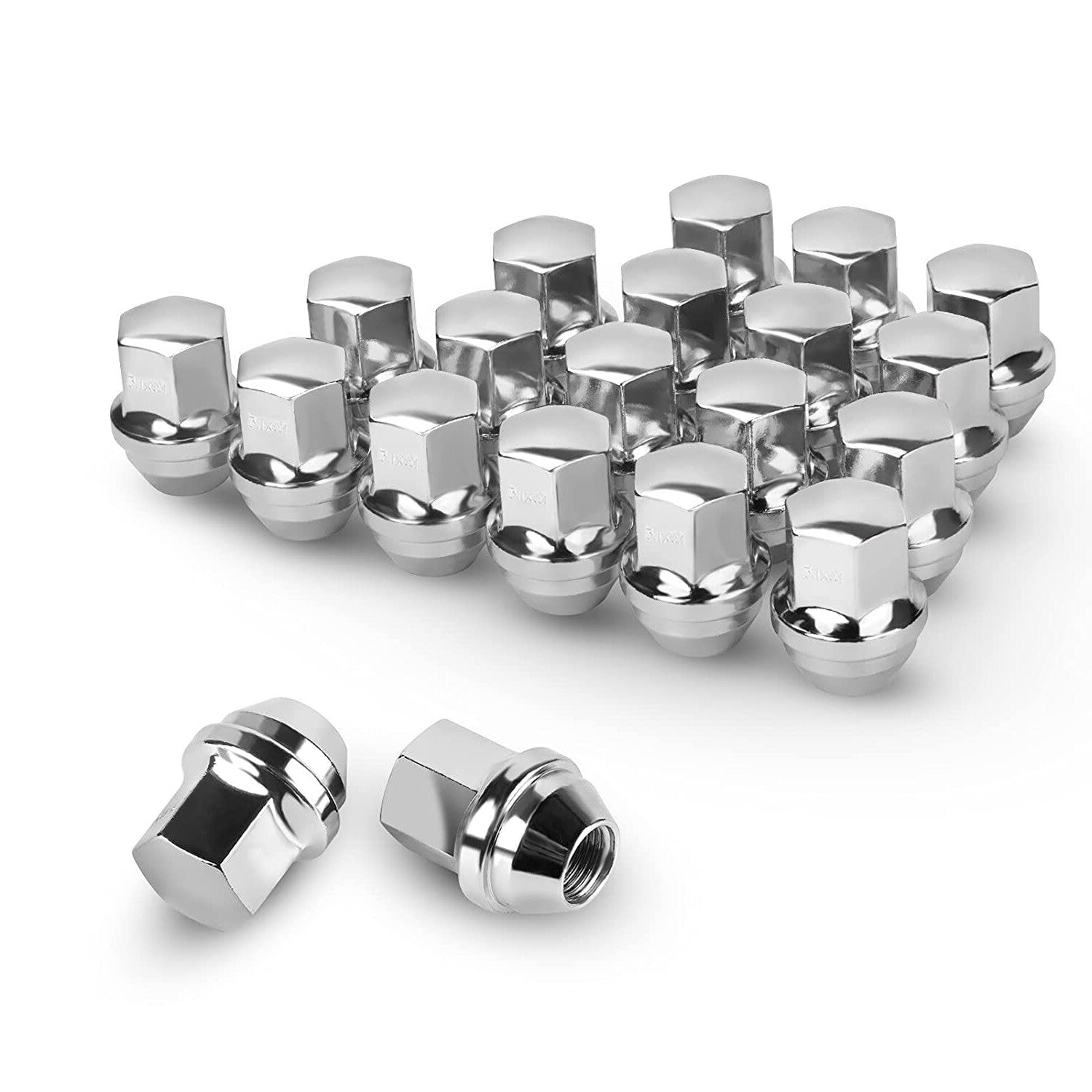 32 Chrome Dodge OEM Factory Style Lug Nuts 9/16 For Ram 2500 3500 Trucks 7/8 Hex