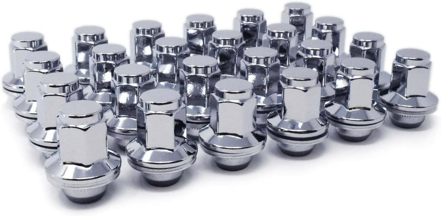 24x Chrome 14x1.5 OEM Factory Style Mag Lug Nuts Fits 2022+ Toyota Tundra Sequoi