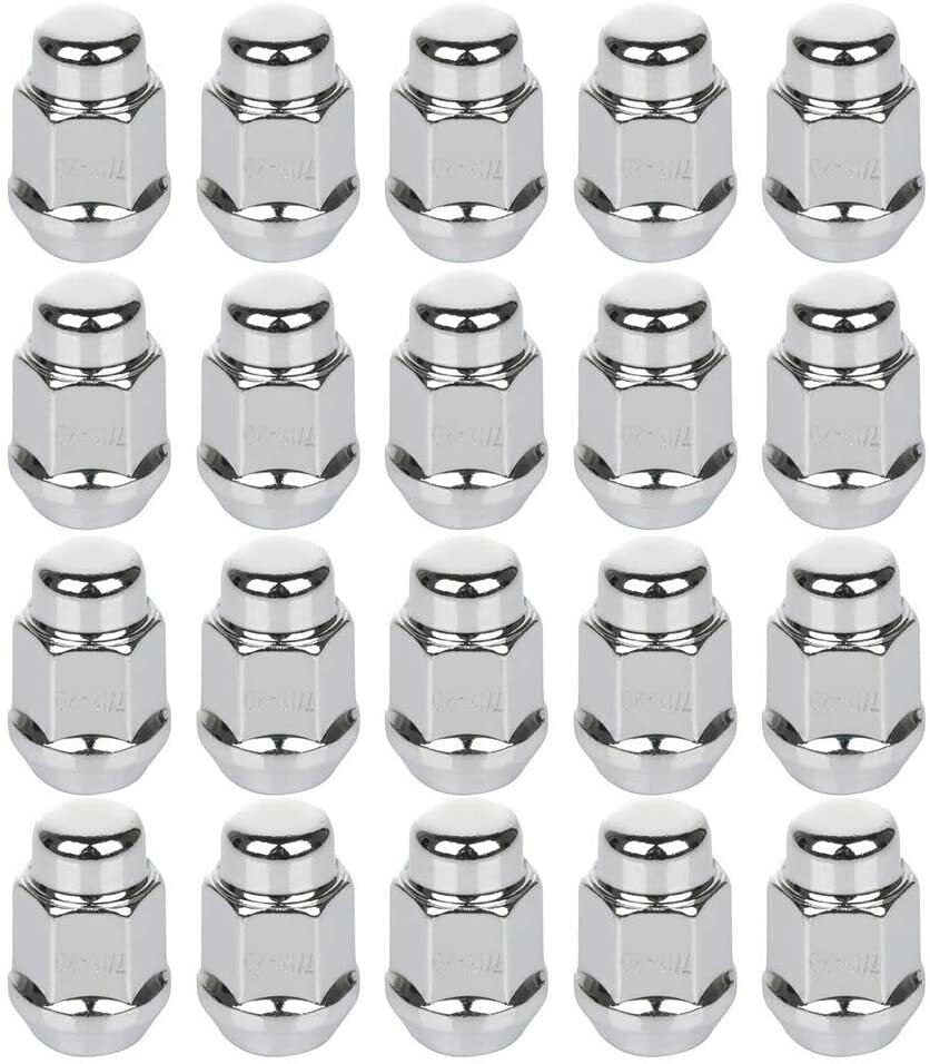 Chrome Bulge Acorn Lug Nuts 1.38 Inch Fits Toyota 86 Scion FRS BRZ WRX 12x1.25