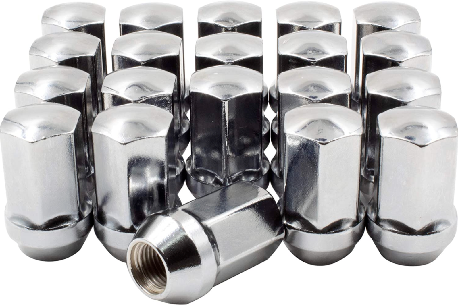 24 Chrome GMC Sierra Chevy Silverado OEM Factory Style Lug Nuts 14x1.5 7/8 Hex