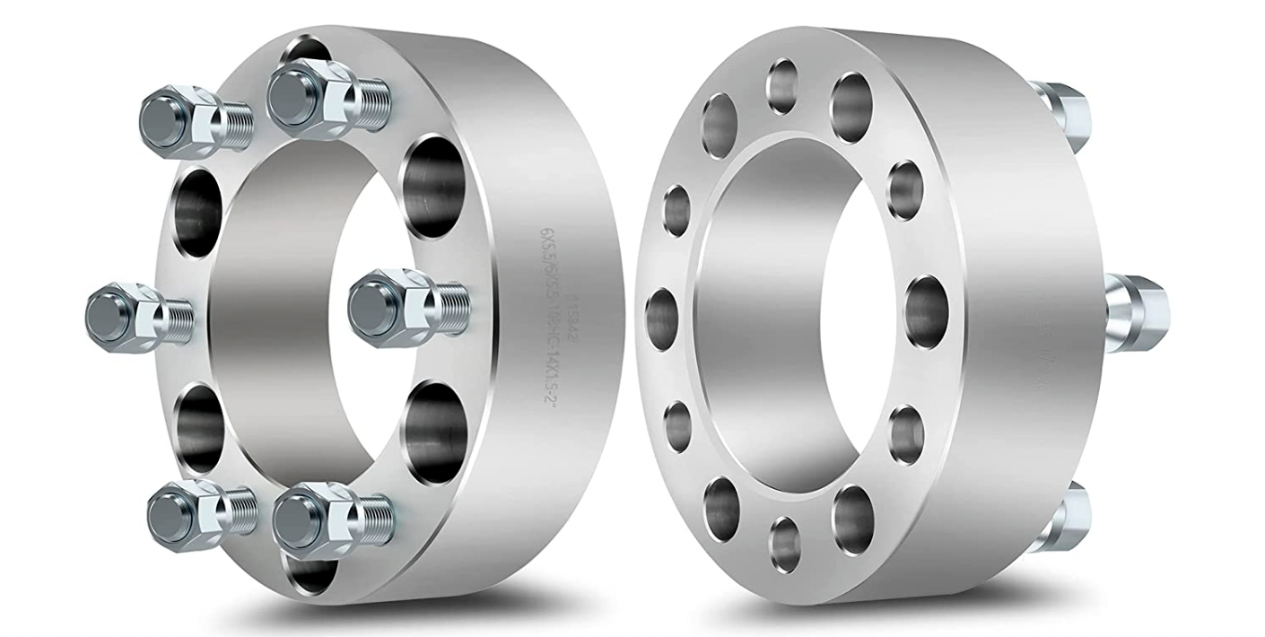 2x 6x5.5 Wheel Spacers Adapters 2" Inch 7/16-20 Fits Chevy GMC 6 Lug K10 Blazer