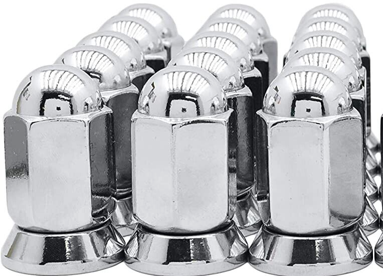 16 Alcoa 9/16-18 Chrome Dually Lug Nuts Fits 1994-2011 Dodge Ram 2500 3500 Truck