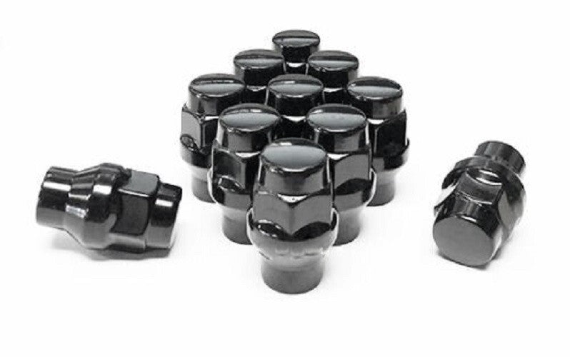 20x Black ET Bulge Acorn Lug Nuts Extended Thread 1.44" | 3/4 Hex | 19mm 7/16-20