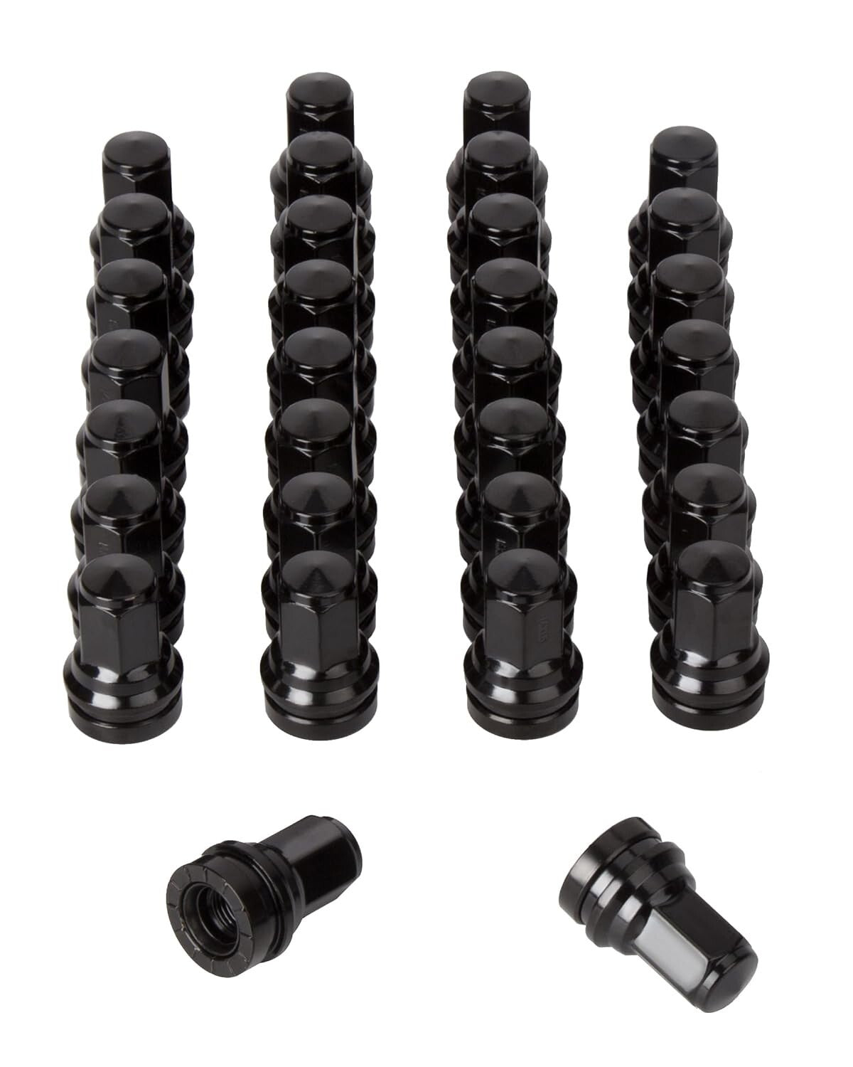 32 Black OEM Factory Style Lug Nuts 14x1.5 Fits Ford F-250 F-350 HCPZ-1012-B