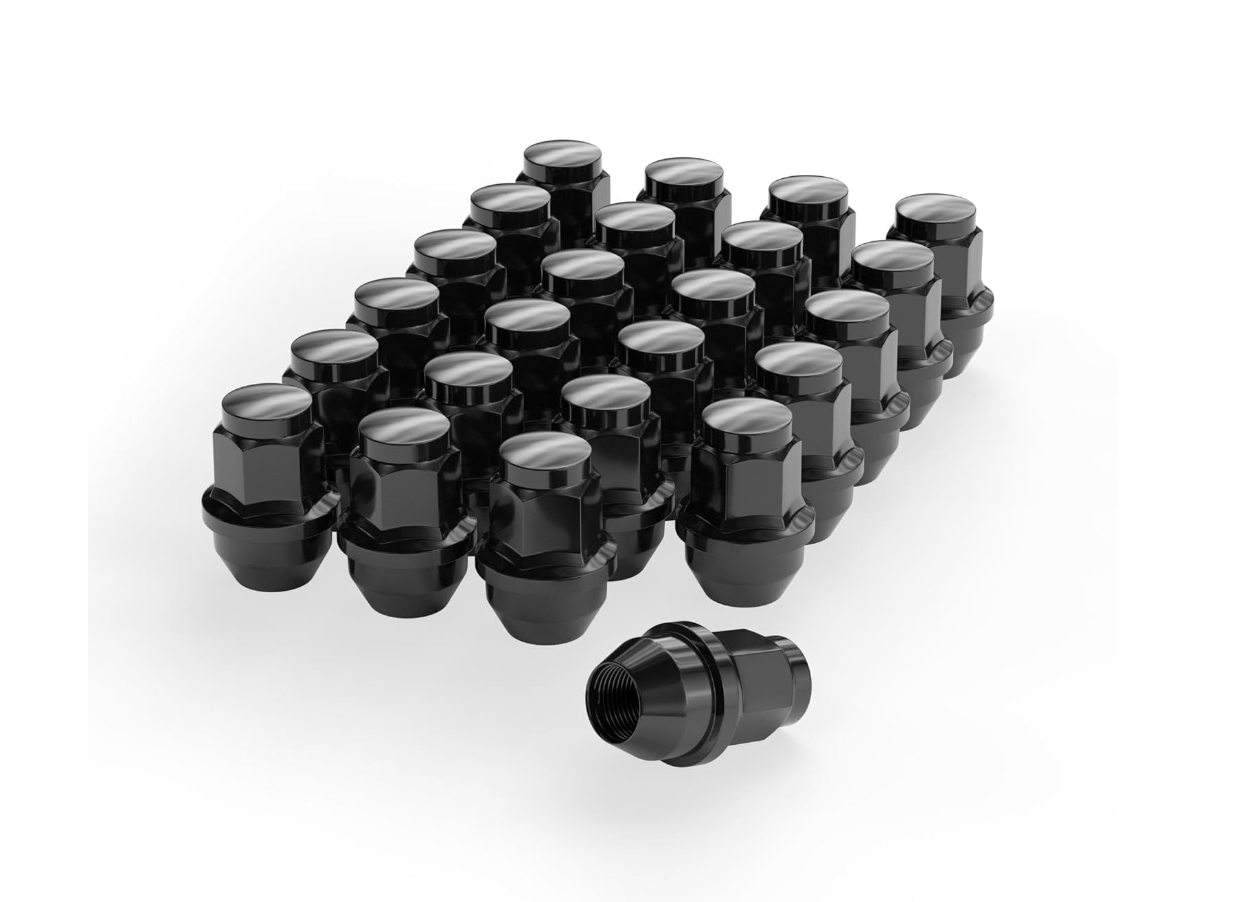 24 Black OEM Factory Style 14x1.5 Lug Nuts Fits 2015-2024 Ford F-150 Navigator