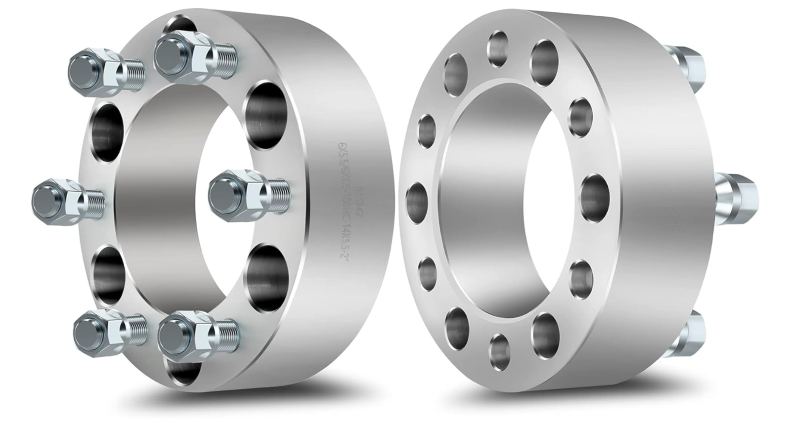 6x5.5 Wheel Spacers 2" Inch or 50mm 6x139.7 Fits Tesla Cybertruck 14x1.5 2x