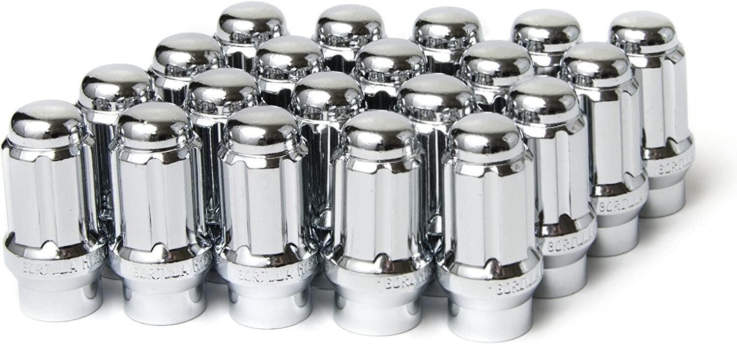 20x Chrome Spline ET Lug Nuts 14x1.5 Fits Dodge Challenger Charger Hellcat + Key