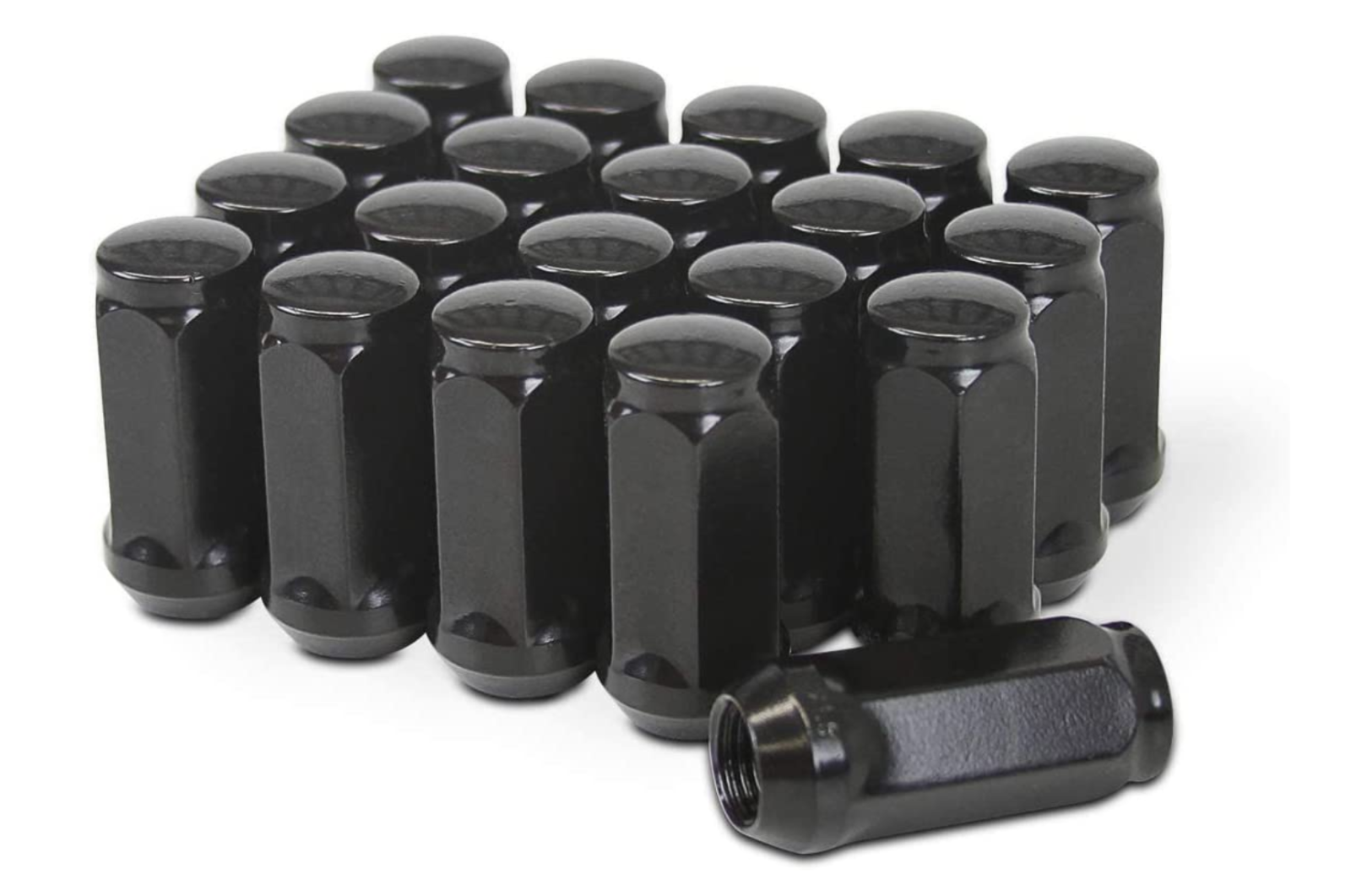 20x Black Bulge Acorn Lug Nuts 14x2 Fits Ford F-150 Expedition Navigator 3/4" He