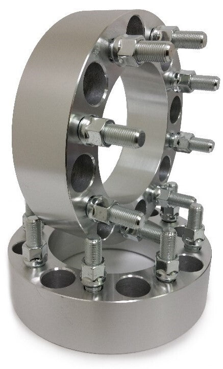 8x200 Wheel Spacers 2 Inch Fits Ford F350 RAM 3500 Dually 14x1.5 Grade 12.9 Stud