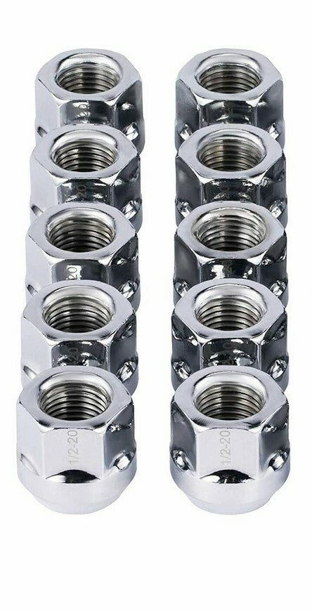 10x Lug Nuts Open End Bulge Acorn 7/16-20 Chevrolet Buick Pontiac Olds 17mm Hex