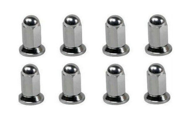 Alcoa 9/16-18 Chrome Dually Lug Nuts Fits 1987-1998 Ford F-250 F-350 Trucks 8x