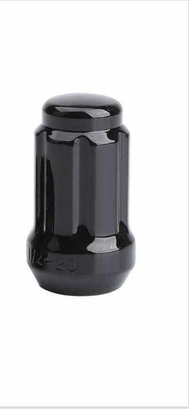 Black Tuner Racing Lug Nut Fits Aftermarket Wheels 12x1.5 Six Spline Security