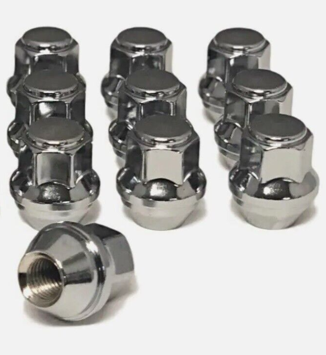 10 OEM Factory Lug Nuts Chrome Fits Ford Lincoln 12x1.5 Fusion Focus Escape MKZ