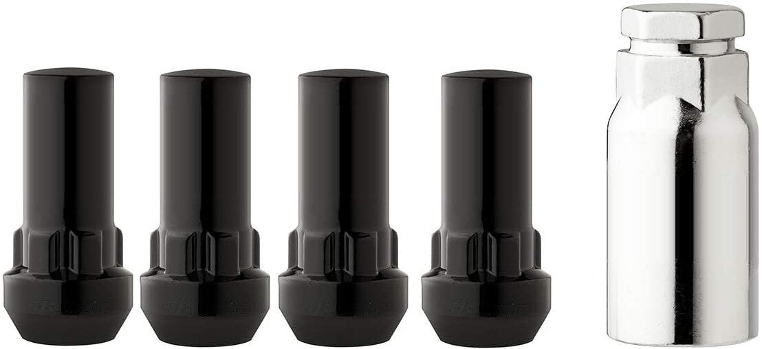4 Black Wheel Locks 14x1.5 Fits All GMC Sierra 1500 Trucks + Security Key