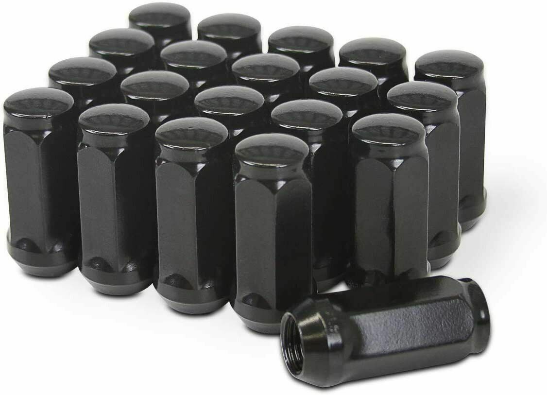 20x Black Bulge Acorn Lug Nuts 2" Inch Fits Ford F-150 Expedition 12x1.75