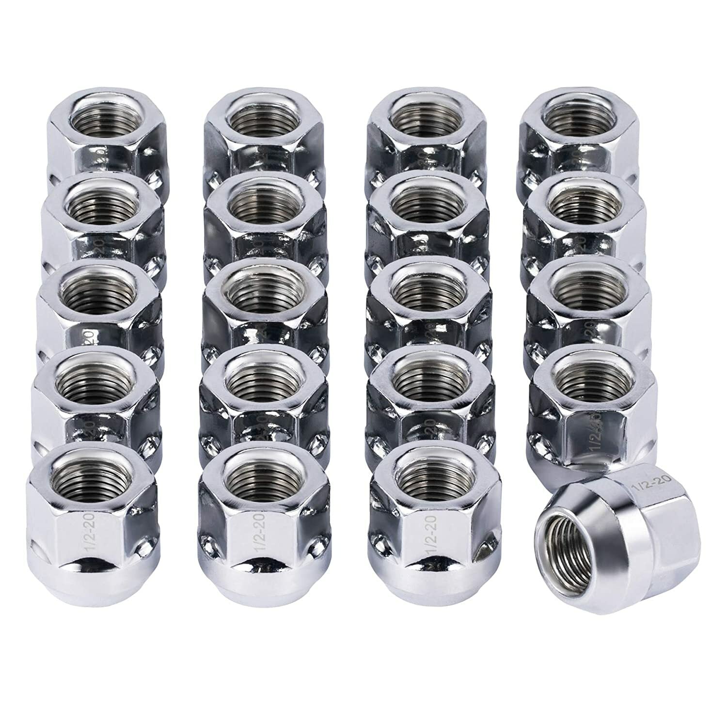20 Open End Lug Nuts 12x1.25 Fits Most Nissan Infiniti Subaru Cars