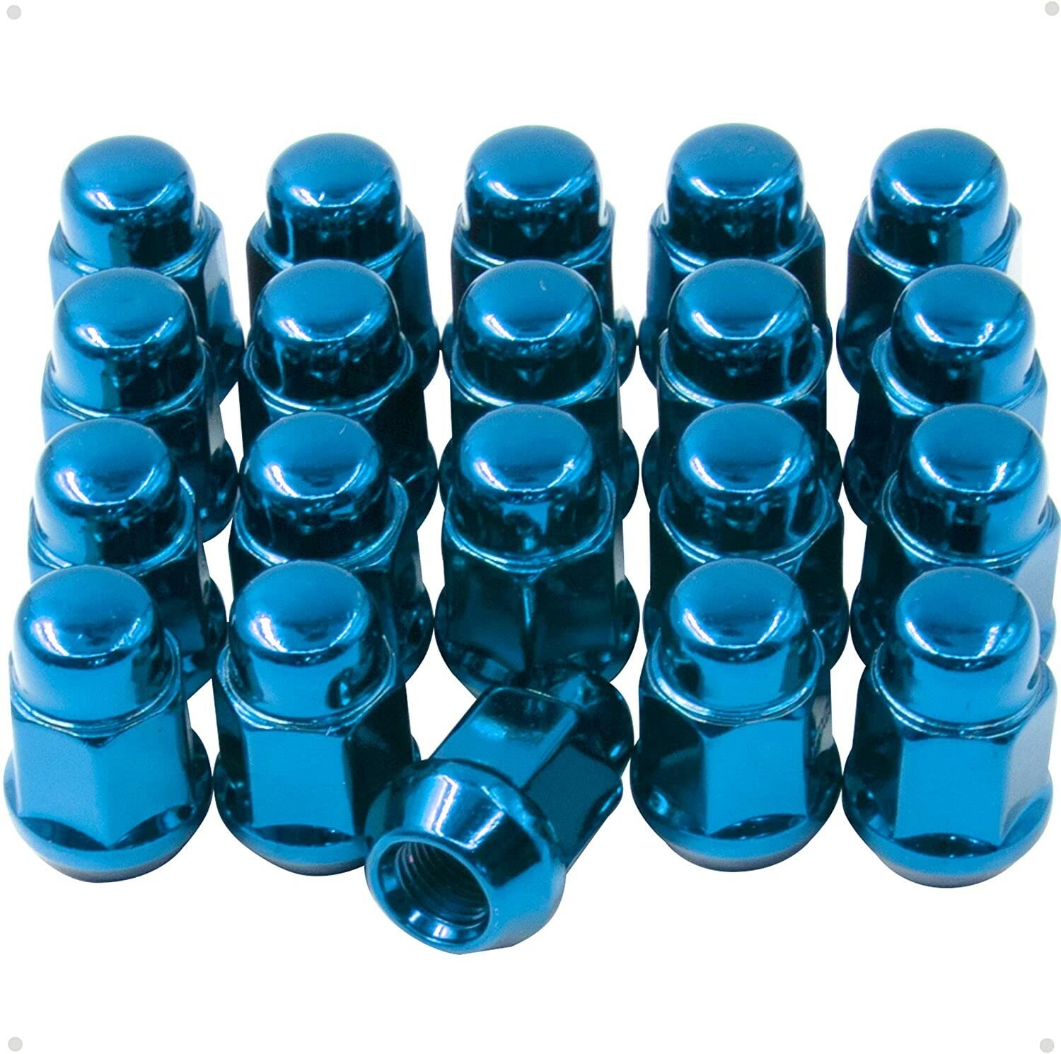 Blue Bulge Acorn Lug Nuts 1.38" Inch Fits Nissan Infiniti JDM 3/4 HEX 12x1.25