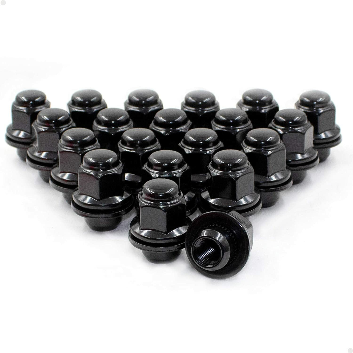 20 Black Toyota Lexus OEM Factory Style 12X1.5 Mag Flat Seat Lug Nuts