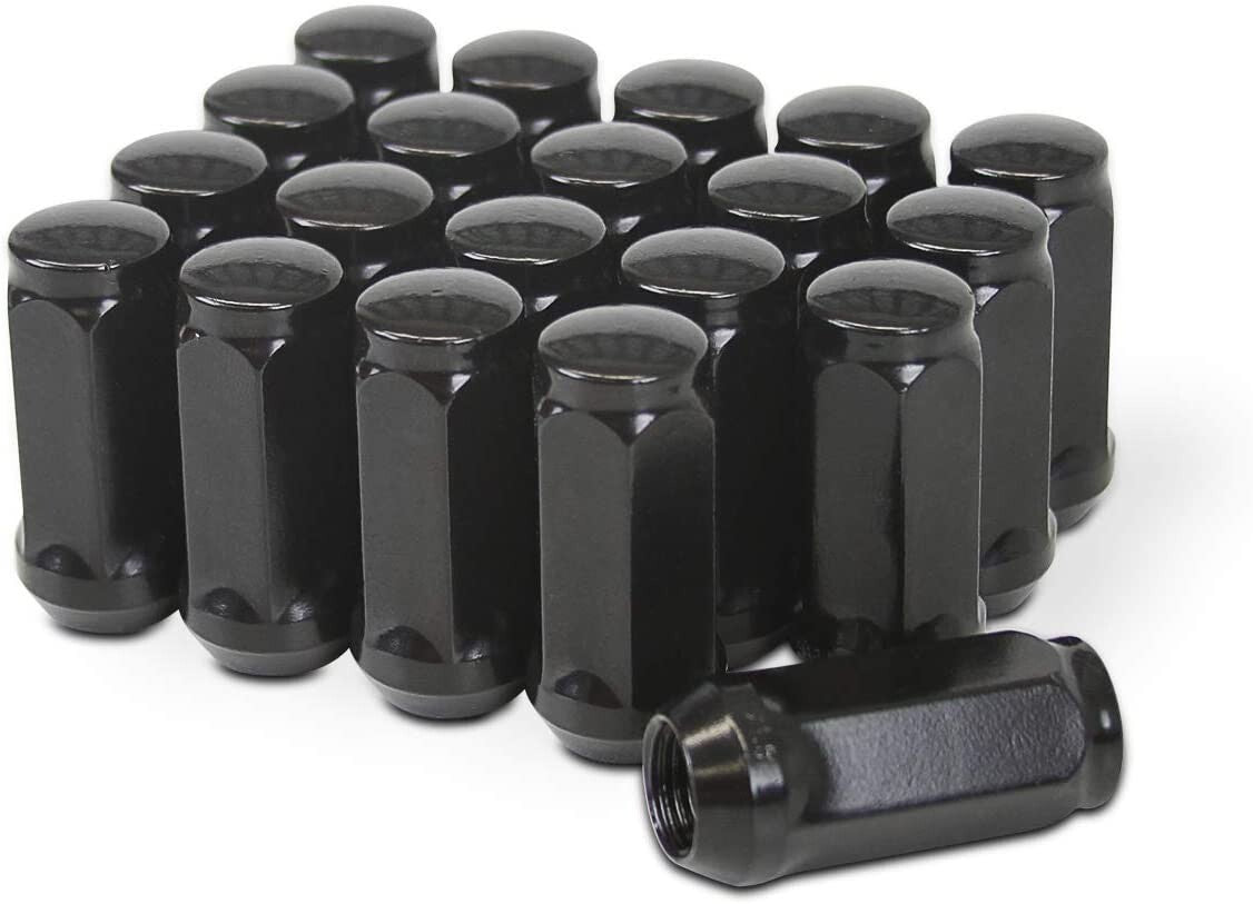 20 Black Bulge Acorn Lug Nuts 2" Inch 1/2x20 Ford Explorer Edge Flex Ranger 1/2