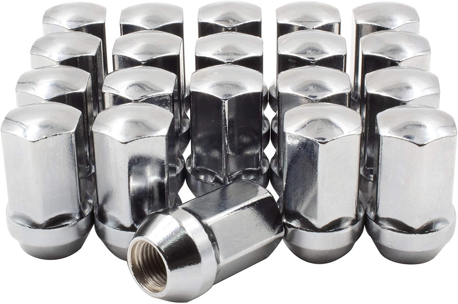 20 Chrome Tesla Factory Lug Nuts 14x1.5 Fits Model S PerFitsmance Long Range Pla