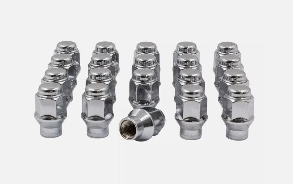 20 Chrome Extended Thread ET Lug Nuts 1/2X20 Fits Ford DODGE JEEP CHEVY 3/4" Hex