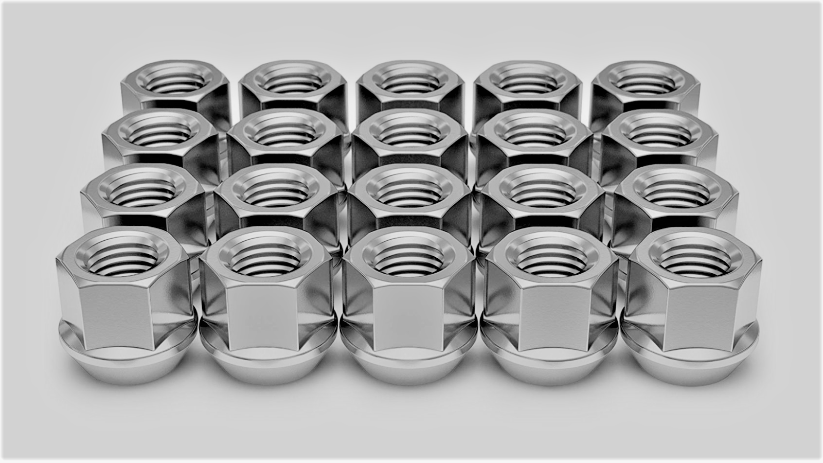 20pc Jeep Open End Lug Nuts 1/2x20 Fits All  1980 & Newer Wrangler 19mm Hex