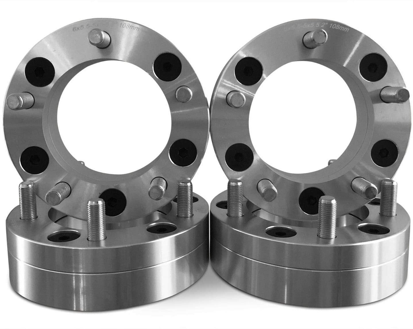 6x135 to 5x4.75 Wheel Adapters 2" Inch Fit 5 Lug Rims On 6 Lug F-150 12x1.5