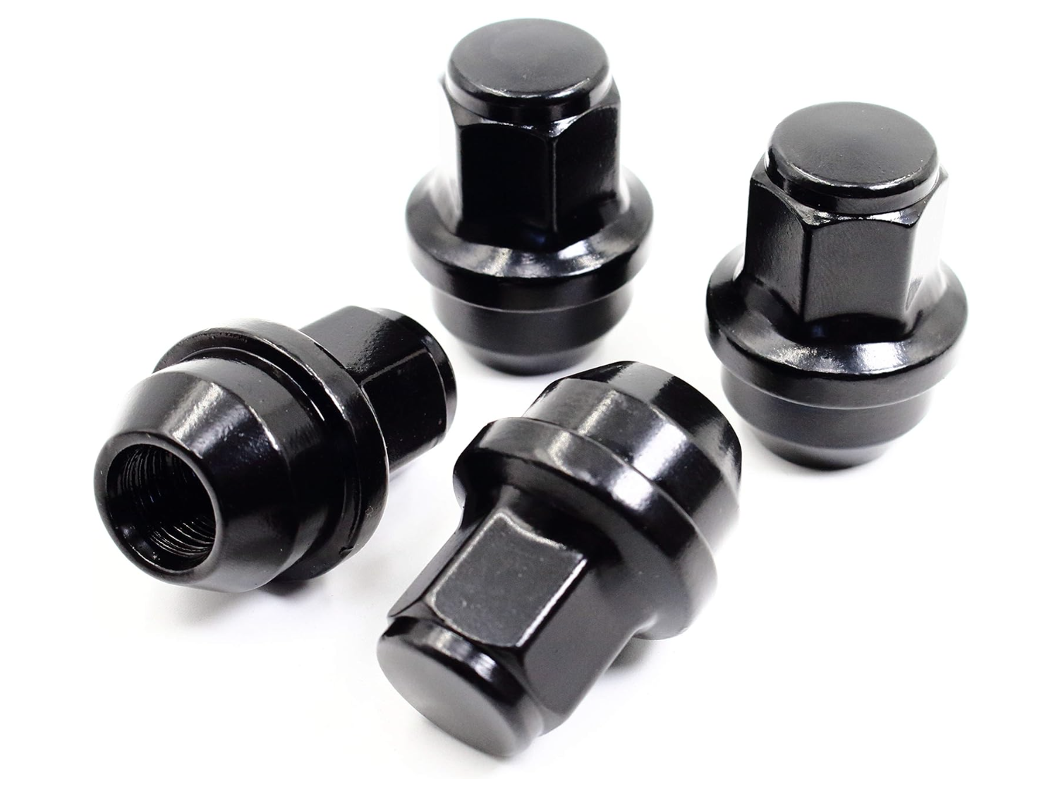 6x Fits Ford F-150 2015-2024 OEM Replacement Solid Black Lug Nuts 14x1.5 |