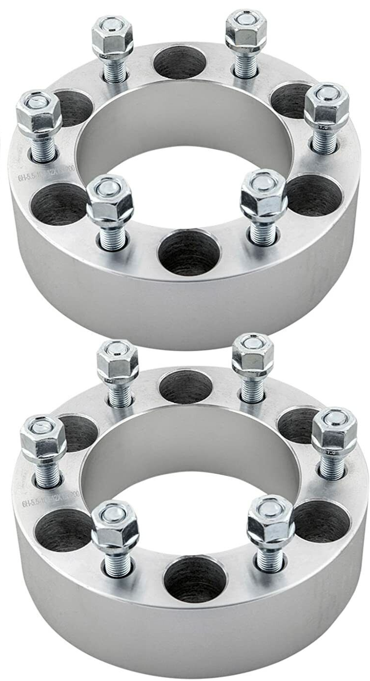 6x5.5 to 6x135 Wheel Adapters 1.5" inch Fit Ford Wheels on Chevy GMC 14x1.5 2x