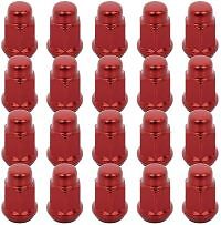 25x Red Closed End Bulge Acorn Lug Nuts 7/16-20 3/4 Hex El Camino Monte Carlo