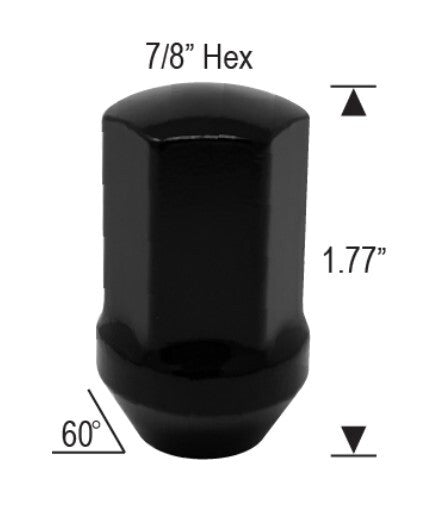 Black OEM Factory Lug Nuts 7/8 Fits Chevy GMC RAM 2500 3500 HD Trucks 14x1.5