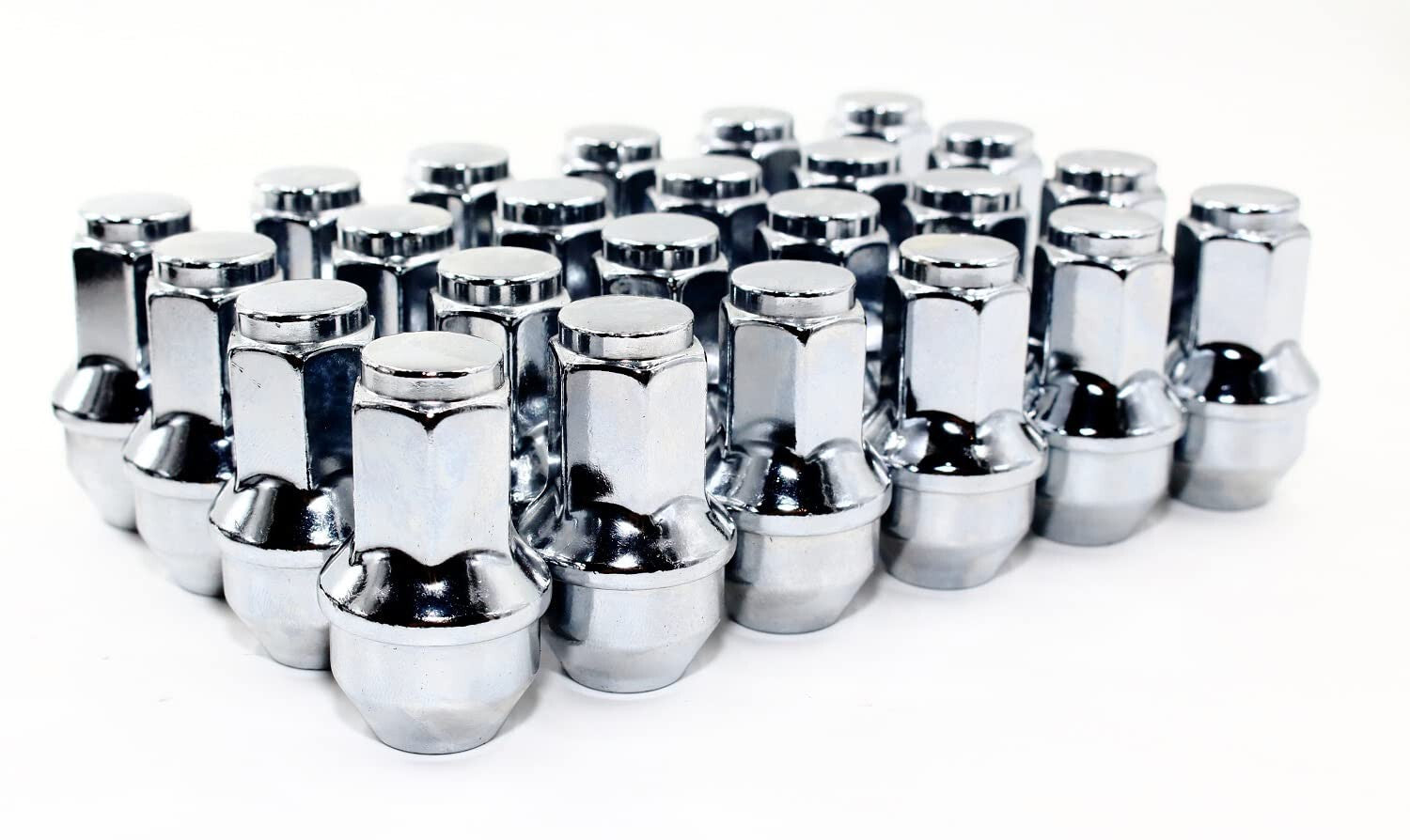 Fits Ford F-150 2015-2024 OEM Replacement Solid Chrome Lug Nuts 14x1.5 | 24x