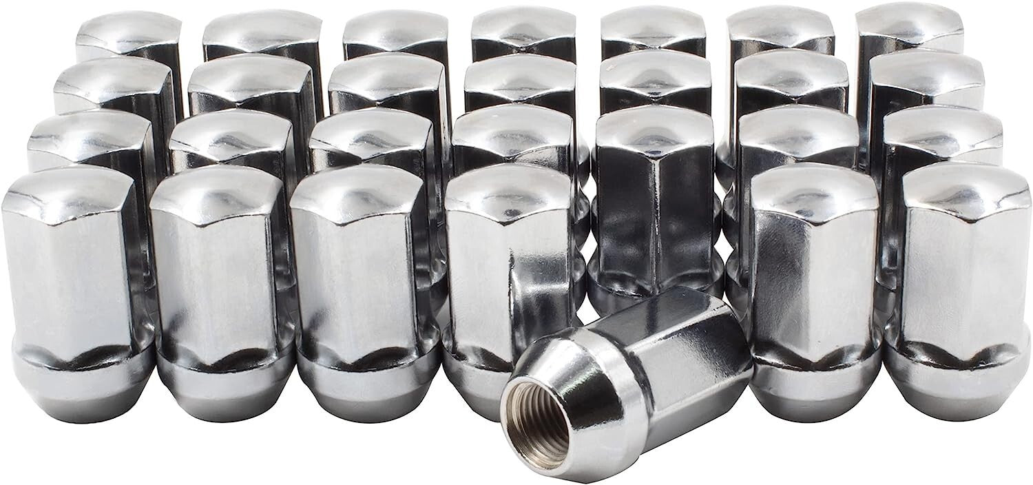 32 Chrome OEM Factory Lug Nuts Fits Chevy Silverado 2500 3500 HD Trucks 14x1.5