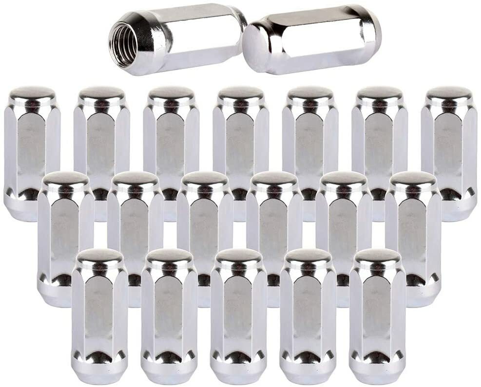 20 Chrome Bulge Acorn Lug Nuts 2" Inch 1/2x20 Fits Ford Explorer Edge Flex Range
