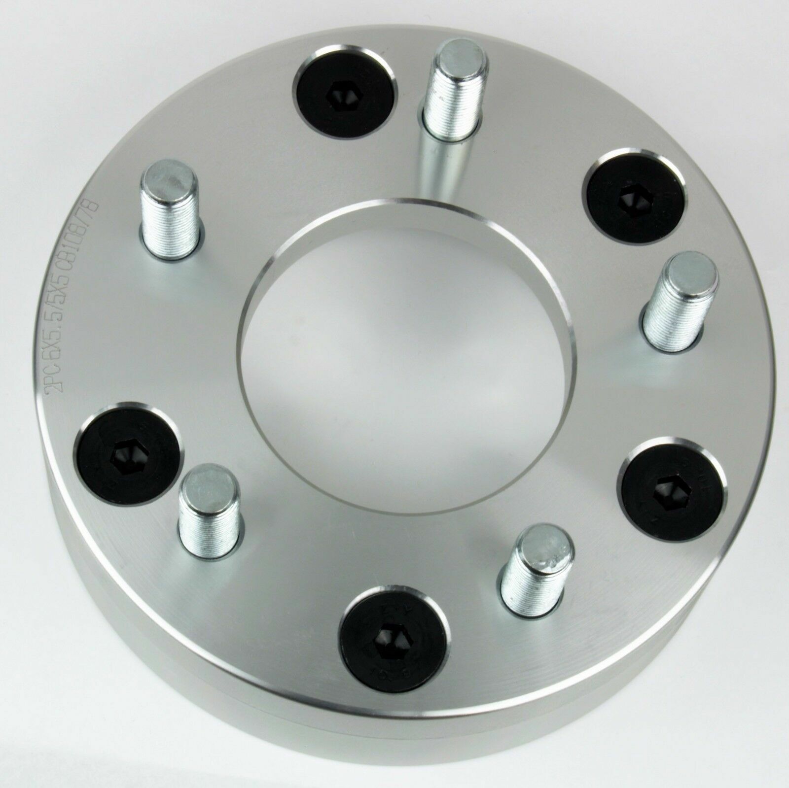 1x 6x5.5 to 5x5 Wheel Adapters 2" Inch Fit 5 Lug Wheels On 6 Lug Trucks 14x1.5