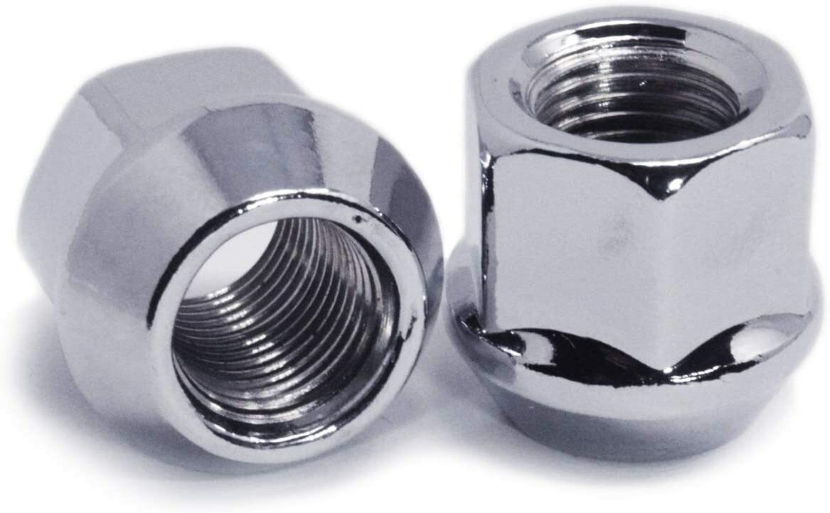 14x1.5 Open End Lug Nuts Bulge Acorn Style 60 Degree Conical Seat 3/4" HEX